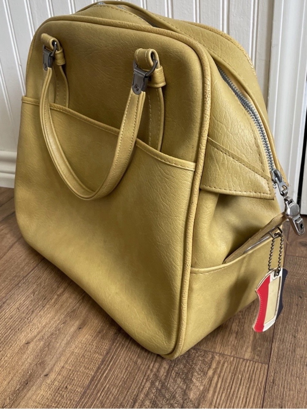 VTG Mustard Yellow American Tourister Escort Doctor Bag Carry On MidCentury